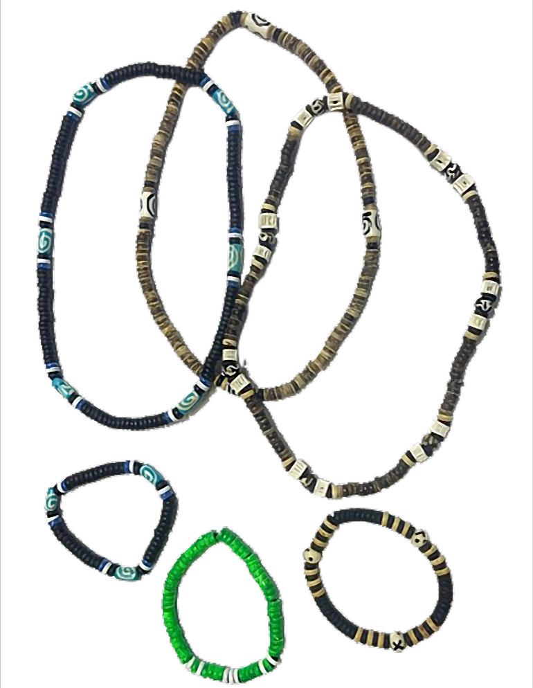 Kokosketten- und Armbänder