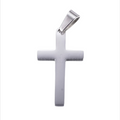 Pure Line Cross Schlichter Kreuz-Anhänger aus Edelstahl – 28 × 15,5 × 1,9 mm
