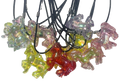 Schillernde Pferde transparent, gemischte Farben, ca. 43 x 45 mm