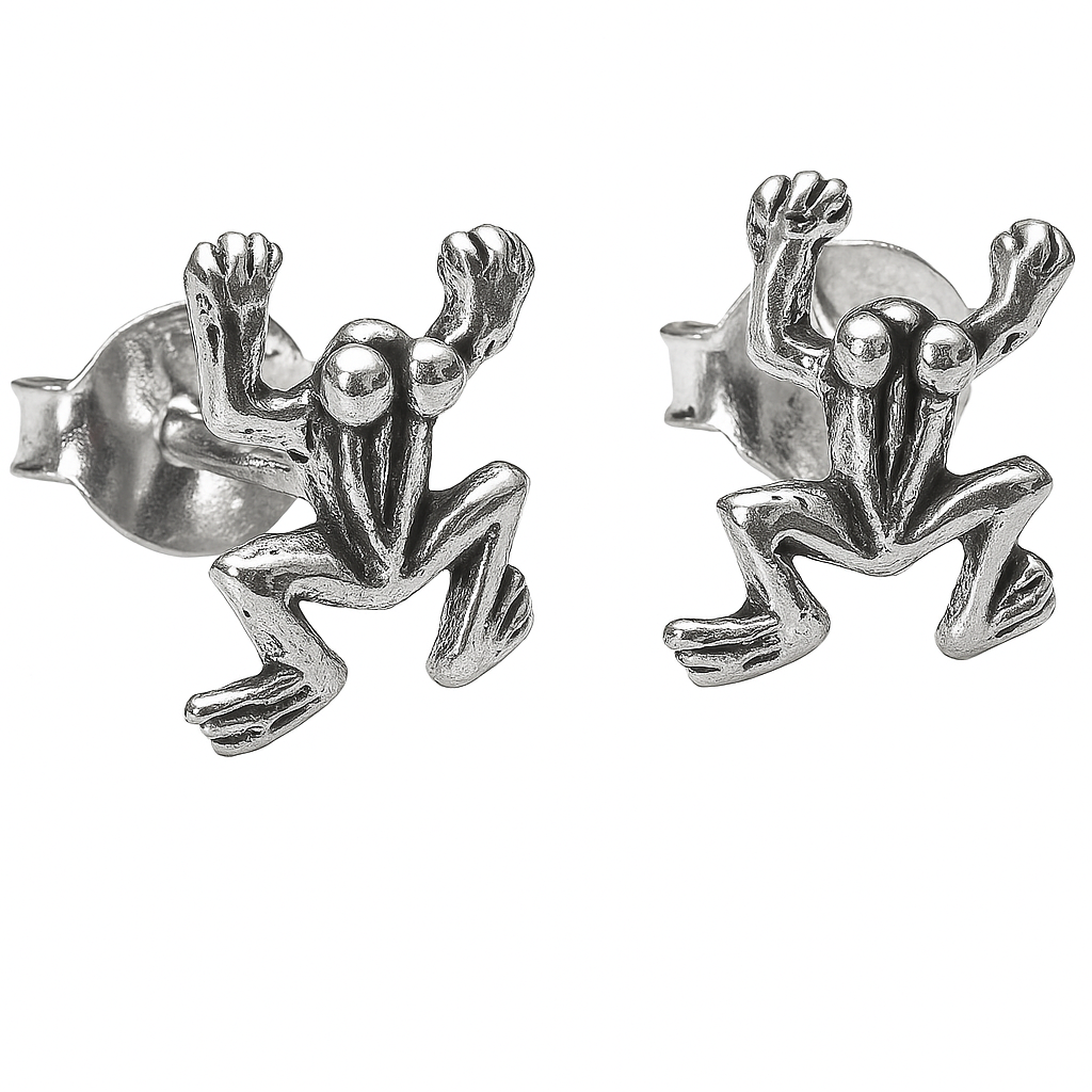 „Jumpin' Joy“ Ohrstecker Frosch – 925er Silber – ca. 7,5 x 5 mm