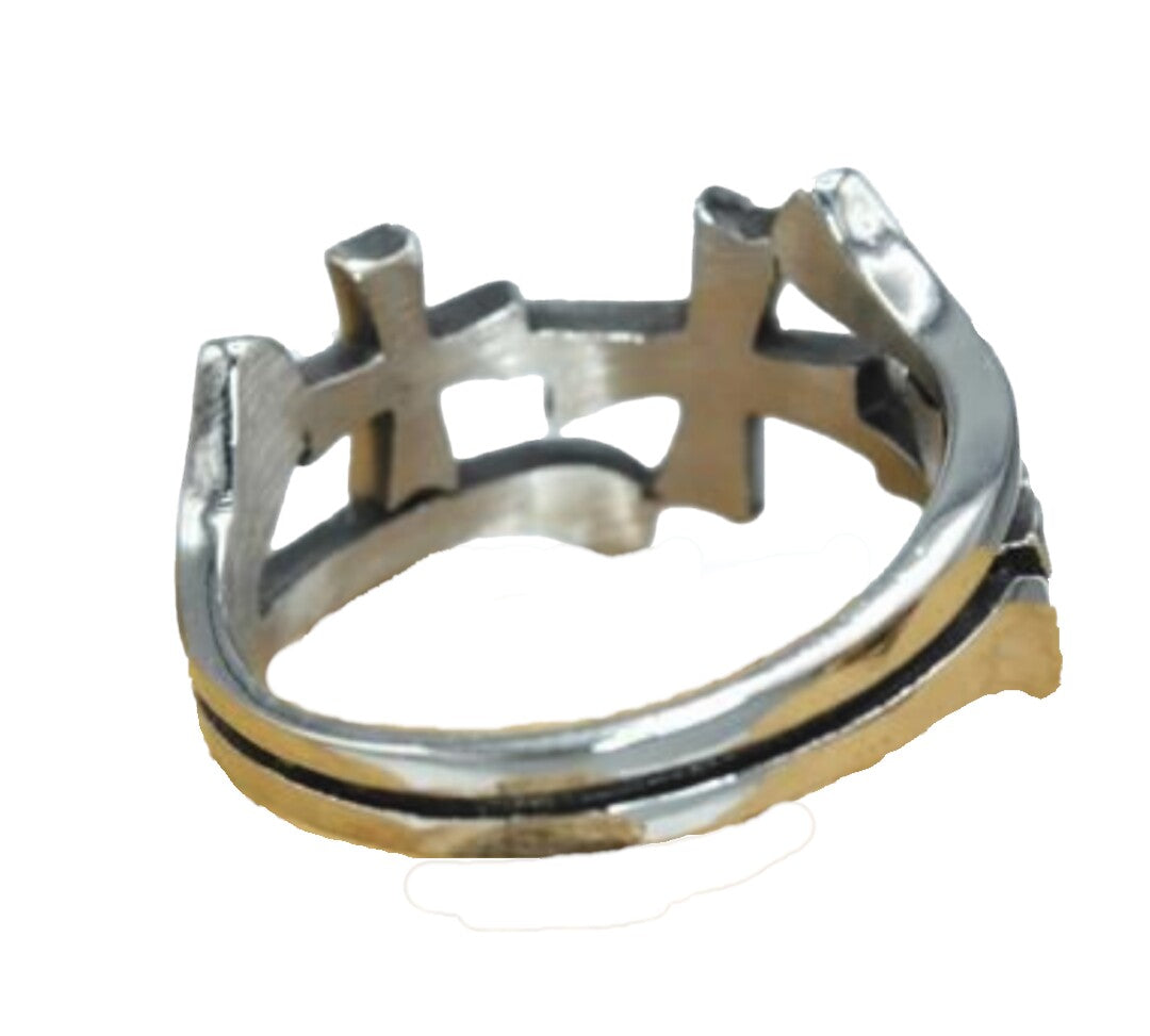 Kreuzring Ring Fingerring Edelstahl Eisernes Kreuz Biker Rocker