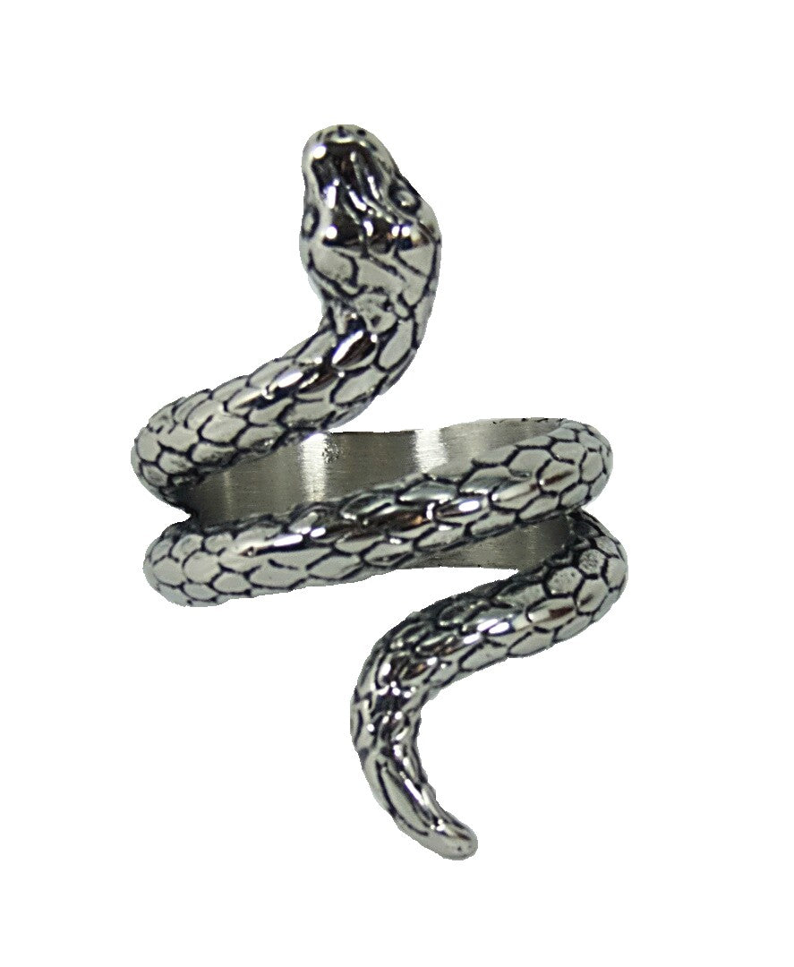 Ring Fingerring Edelstahl Schlange Snake Kobra Biker Rocker