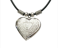 Herz im Herz Medaillon Kette am Wachsband – 48 cm