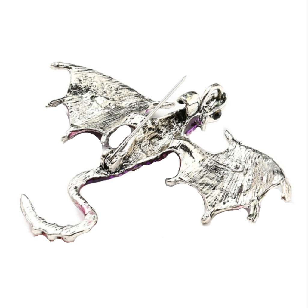 Mystische Anstecknadel Brosche Drachen Dragon verschiedene Farben