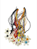 Muschelkette Blume am Wachsband
