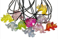 Bunte Dinos transparent und schillernd, gemischte Farben, ca. 43 x 31 mm