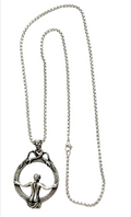 Mirror of Destiny Edelstahl Halskette mit Spiegel-Anhänger – 60 cm Kette