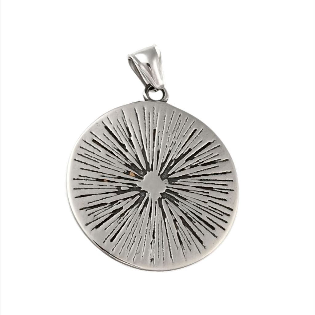 Nordwolf Runenwächter Edelstahl Kettenanhänger Wolf