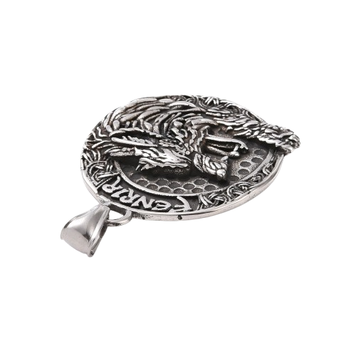 Fenrir’s Shield of Fury Edelstahl Kettenanhänger – beidseitig graviert