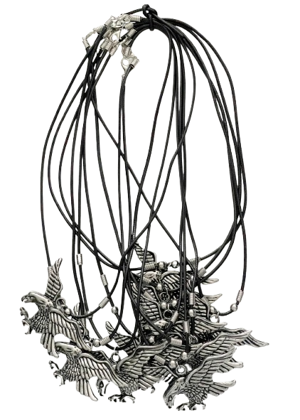 Kette mit Adleranhänger am Wachsband – 48 cm