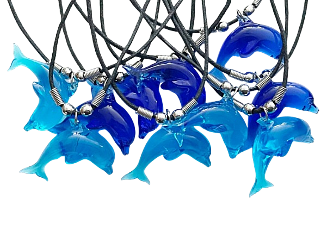 Delfin dick, blau und hellblau gemischt, ca. 3,4 x 5,3 cm