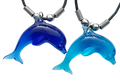 Delfin dick, blau und hellblau gemischt, ca. 3,4 x 5,3 cm