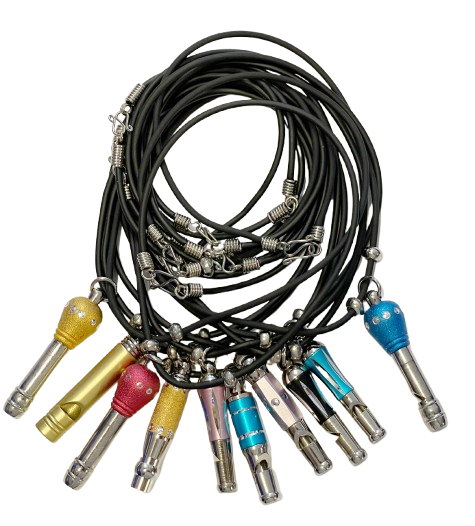 Metall - Pfeifen, verschiedene Modelle, gemischte Farben, ca. 4,1 x 1 cm