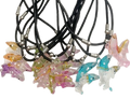 Doppel-Delphine transparent, gemischte Farben, ca. 4,1 x 2,9 cm