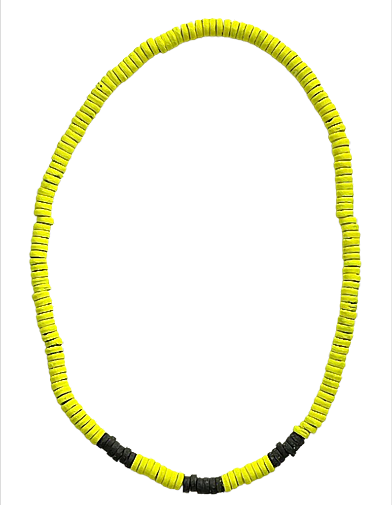 Heishi Kette Armband aus Kokos – Stretch Neon/Schwarz
