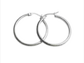 Silver Mesh Circle Creolen aus Edelstahl, Strukturprägung Ø 15 / 30 / 40 mm