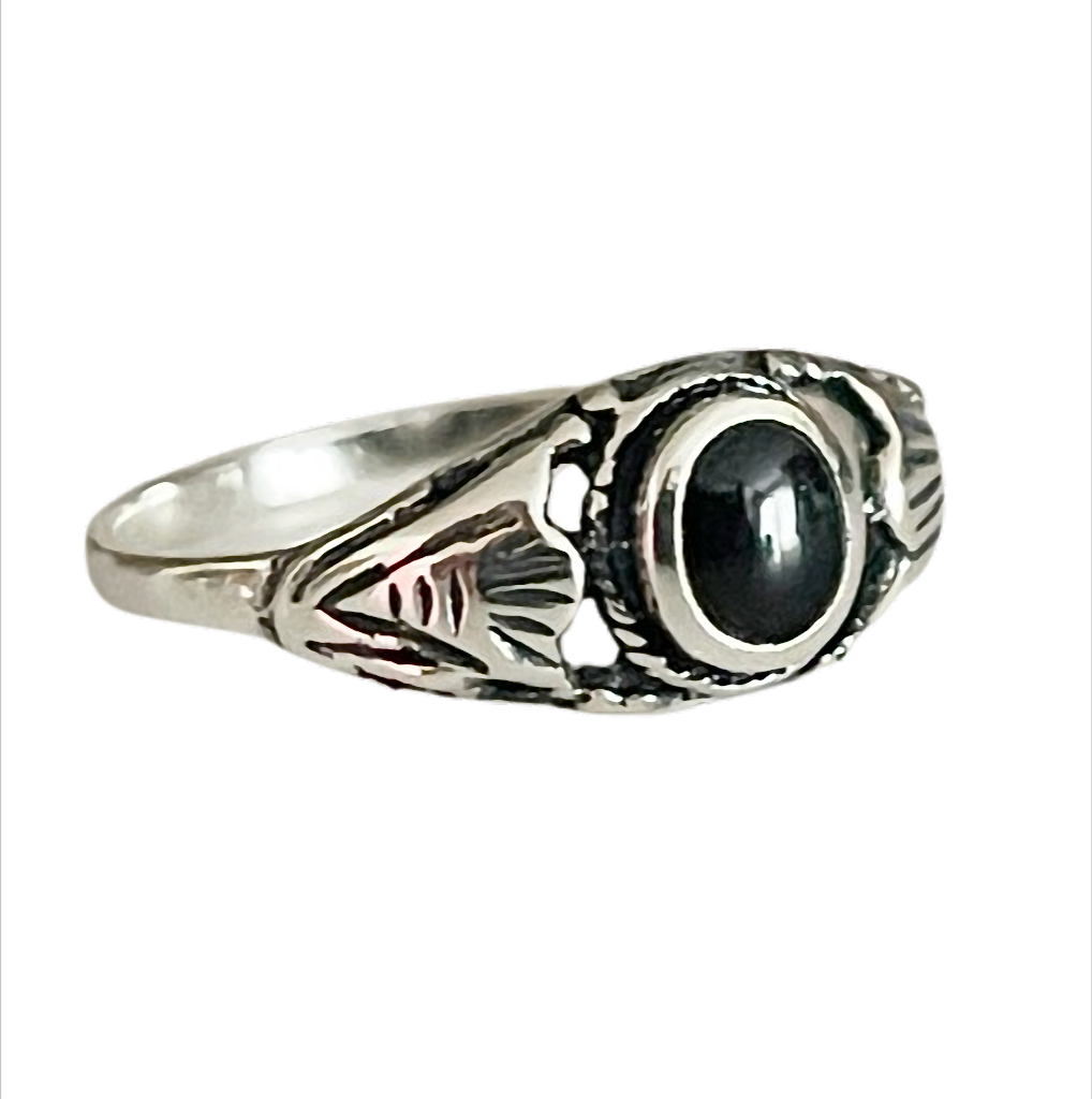 Mystic Eye 925 Sterling Silber Ring mit Onyx, Paua Shell, Perlmutt oder Türkis