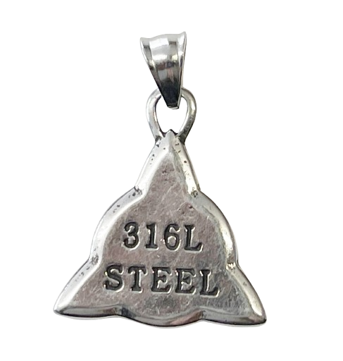 Trinity Shield Steel Triskele / Keltischer Knoten Anhänger aus 316L Edelstahl