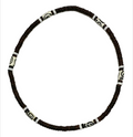 Tribal Coconut S Heishi Halskette mit Tribal Perlen Stretch Kette Natur Schmuck