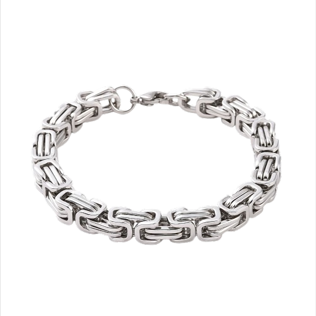 „SteelGrid“ Edelstahl Armband Königsarmband  23 cm lang, 8 mm stark