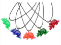 Bunte Dinos Triceratops transparent, gemischte Farben, ca. 5 x 2,5 cm