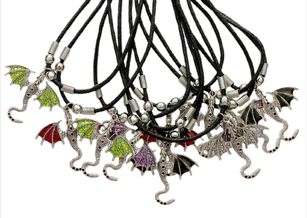 Kleiner Drache Kette – gemischte Farben – 48 cm