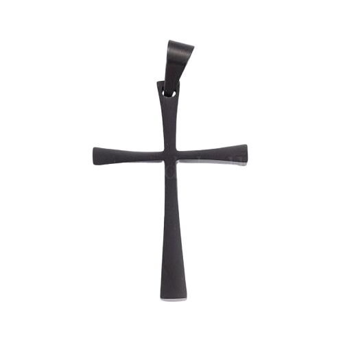 Classic Faith Steel Kreuz-Anhänger aus Edelstahl Silber / Gold o. Schwarz
