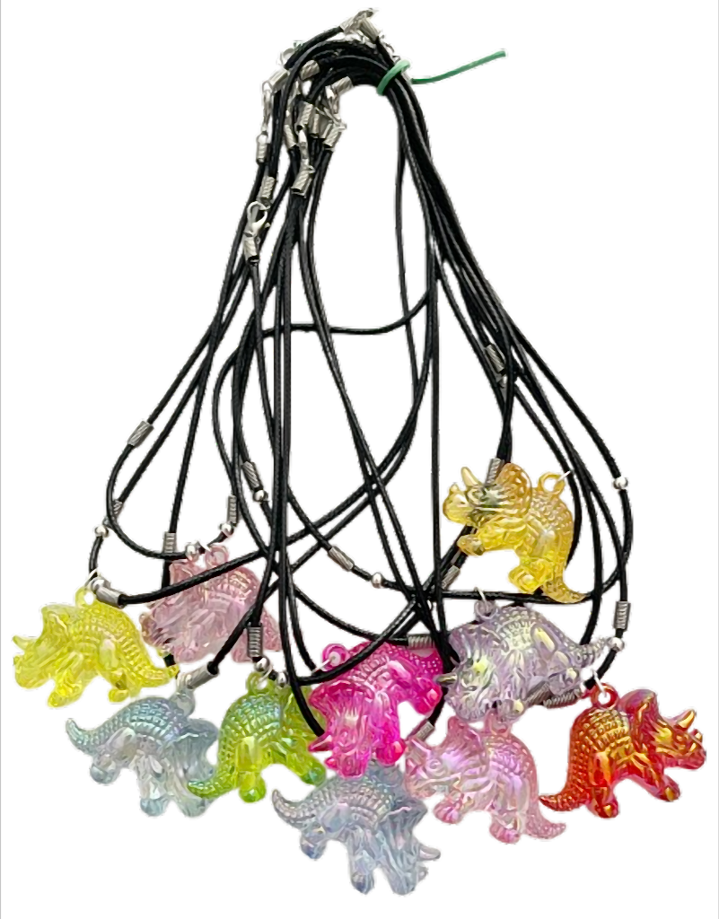 Bunte Dinos transparent und schillernd, gemischte Farben, ca. 43 x 31 mm