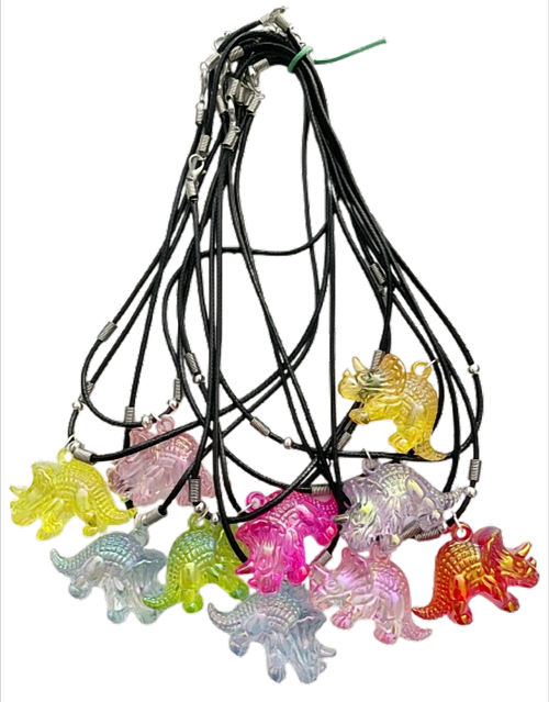 Bunte Dinos transparent und schillernd, gemischte Farben, ca. 43 x 31 mm