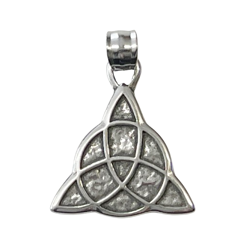 Trinity Shield Steel Triskele / Keltischer Knoten Anhänger aus 316L Edelstahl