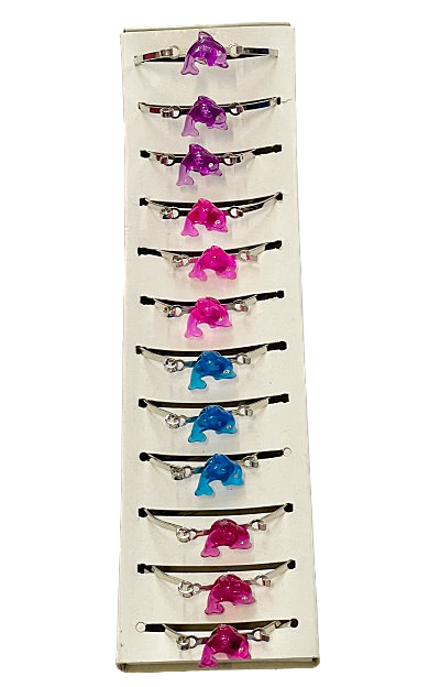 Armspange mit Delfin 12 Stück Display, farblich sortiert
