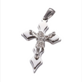 Sacred Contrast Cross Kreuz-Anhänger mit Christusfigur aus Edelstahl