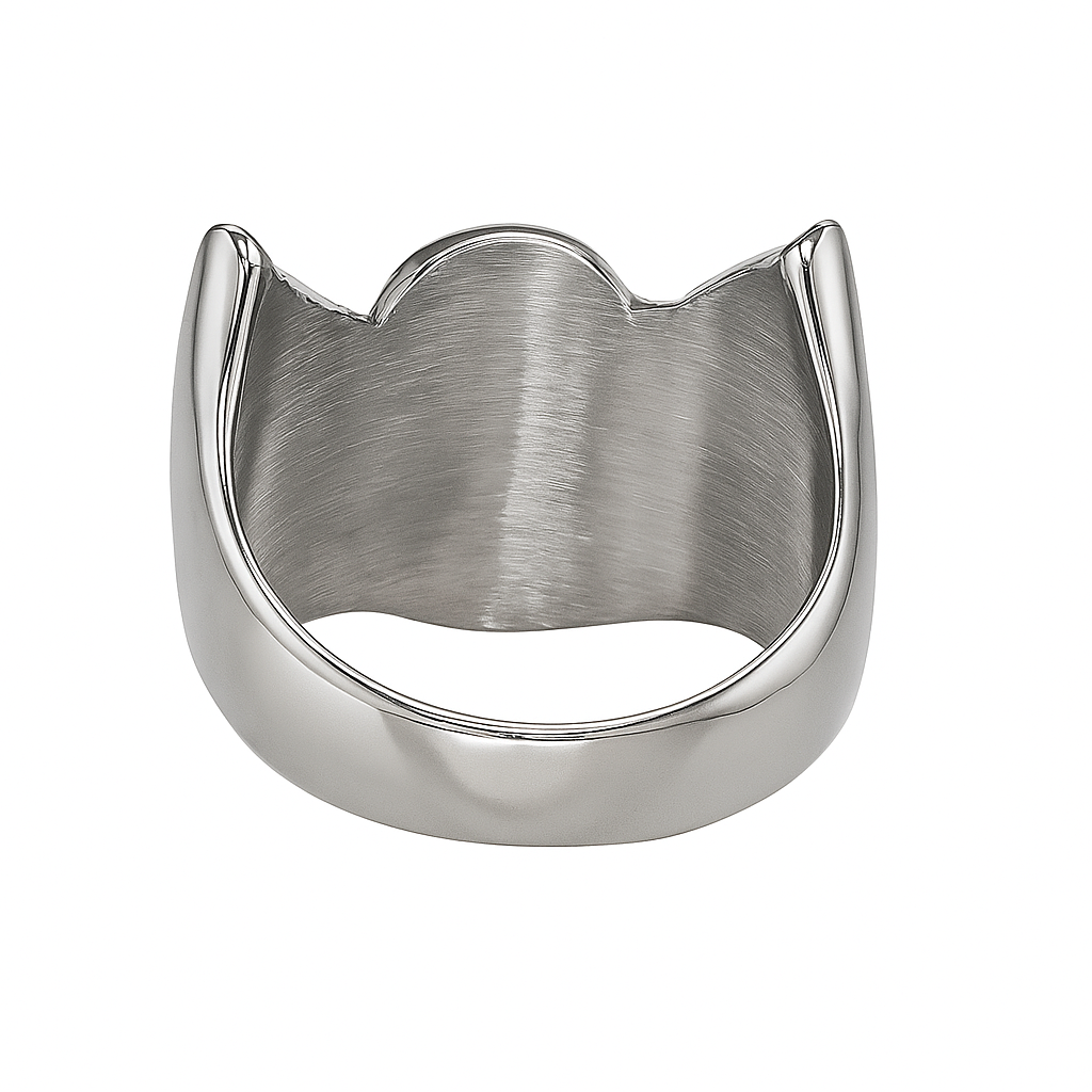 Ring Edelstahl „Winged Skull Power“ – Totenkopf mit Flügeln Biker Rocker