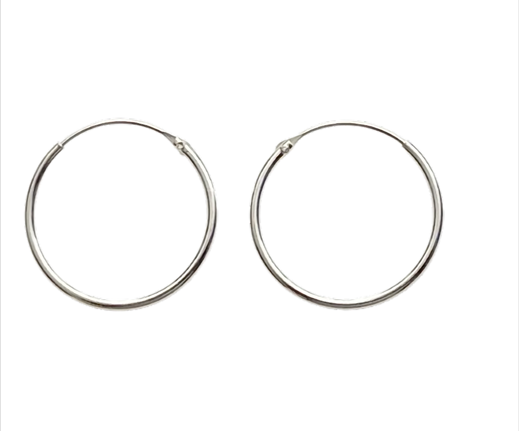 Silver Circle Creolen 925 Sterling Silber – Ø 10 / 18 / 20 / 25 mm – 1 mm Stärke
