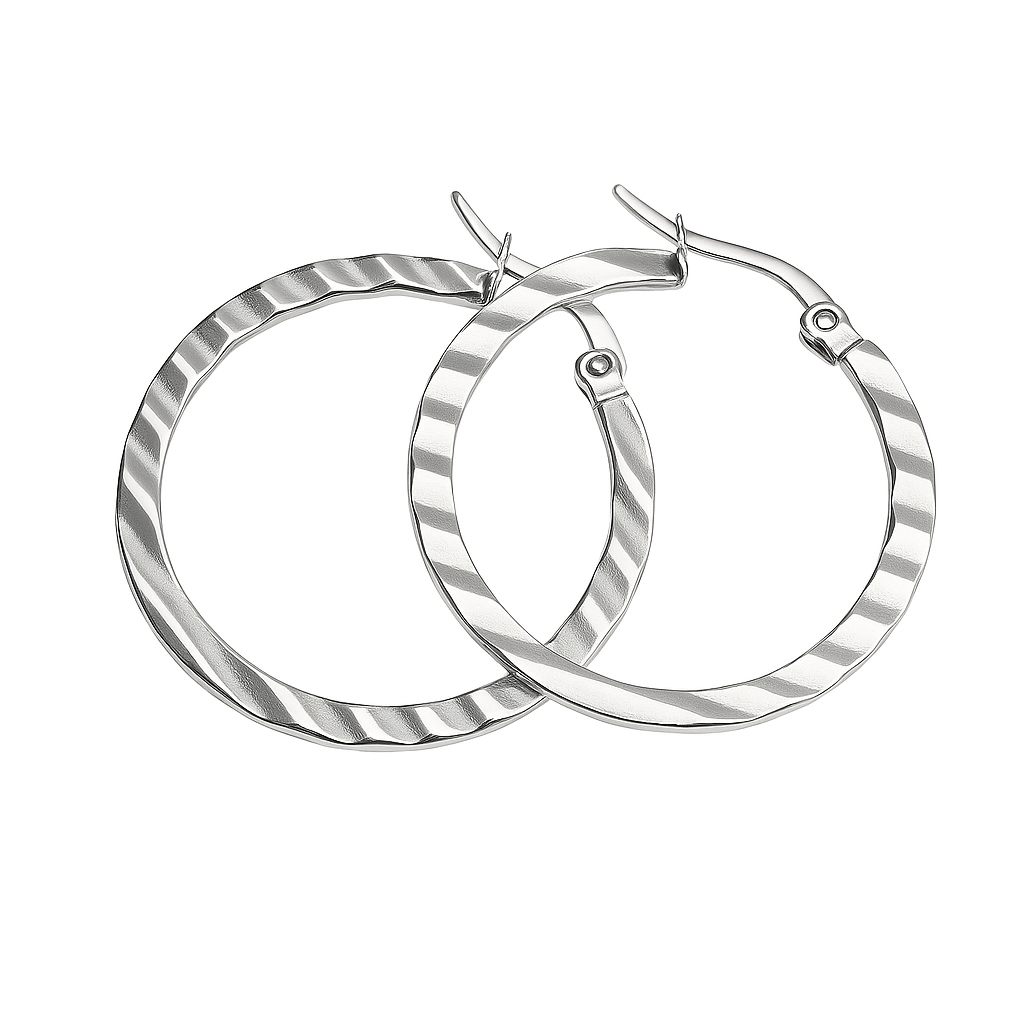 SilverTwist Hoops Creolen aus Edelstahl , Ø 15 / 20 / 25 / 30 / 40 / 50 mm