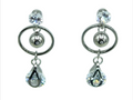 Crystal Drop Elegance Ohrstecker Edelstahl mit Strass & Tropfenanhänger, 32 mm