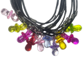 Schnuller transparent, gemischte Farben, ca. 15 x 31 mm