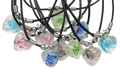Leuchtendes Herz mit Blume Anhänger – Wachsband 48 cm