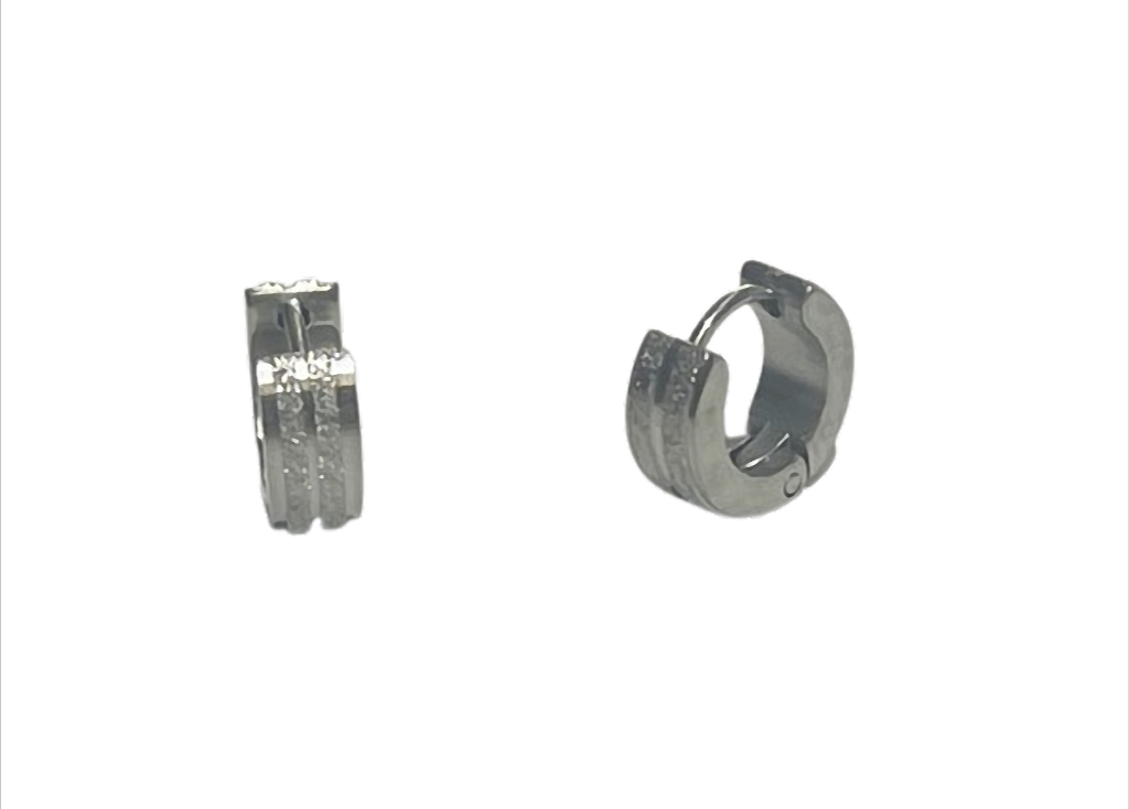 Silver Frost Creolen Edelstahl silberfarben – Ø 10 mm, 4 mm