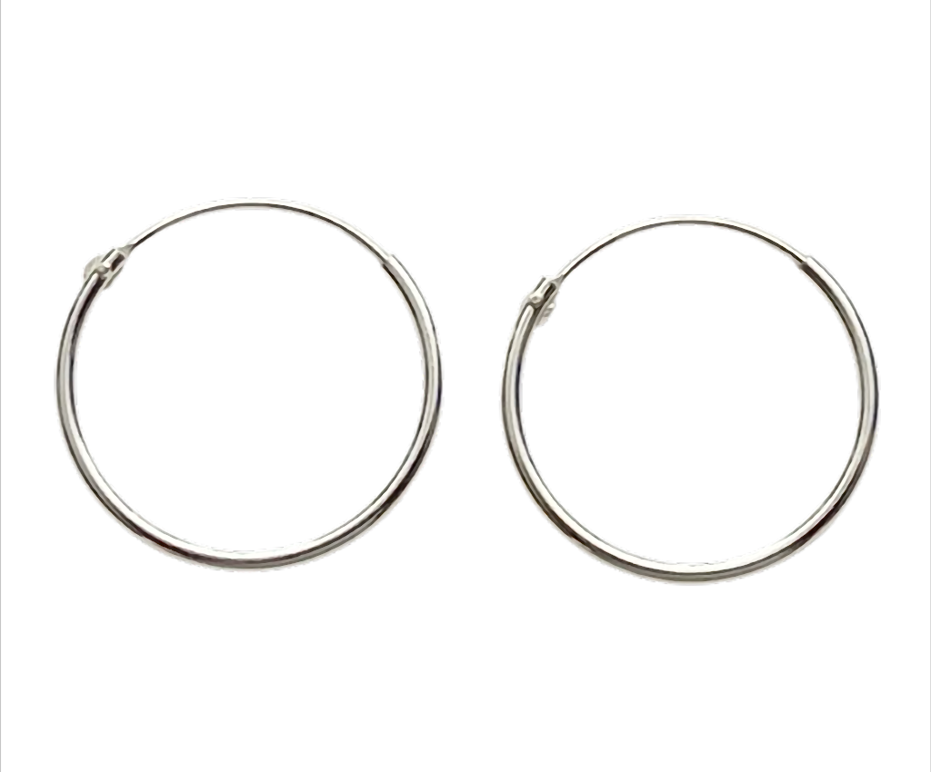 Silver Circle Creolen 925 Sterling Silber – Ø 10 / 18 / 20 / 25 mm – 1 mm Stärke