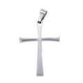 Classic Faith Steel Kreuz-Anhänger aus Edelstahl Silber / Gold o. Schwarz