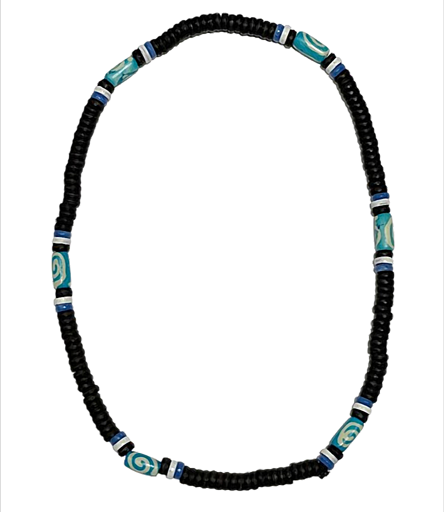 Ocean Wave Spirit Heishi Kette Armband aus Kokos – Stretch Halskette