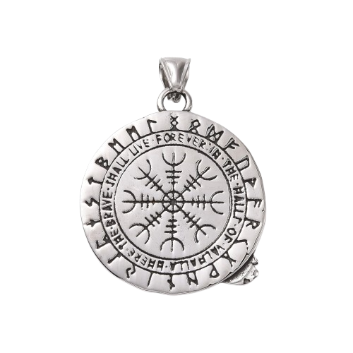 Fenrir’s Shield of Fury Edelstahl Kettenanhänger – beidseitig graviert