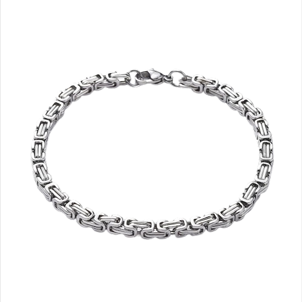 „Silvershape Flex Link“  Edelstahl Armband Königsarmband  23 cm lang, 5 mm stark