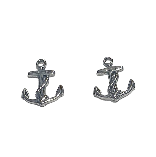 Nautic Spirit Studs Ohrstecker Ankeraus Edelstahl – ca. 12 × 15 mm