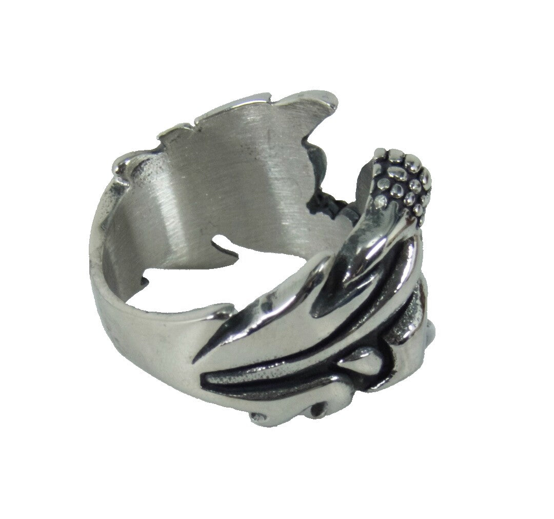 Ring Fingerring Edelstahl Drachenkralle Biker Rocker