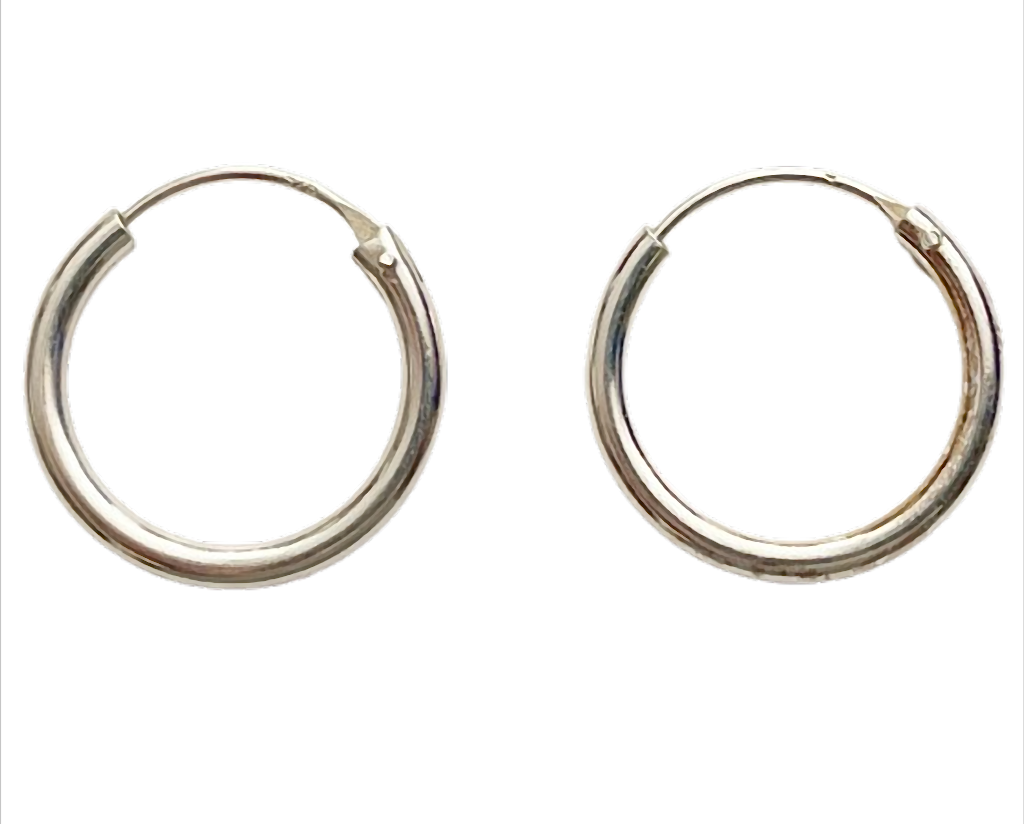 Silver Classic Hoops Creolen 925 Sterling Silber – 2 mm Stärke, Ø 8 bis 70 mm