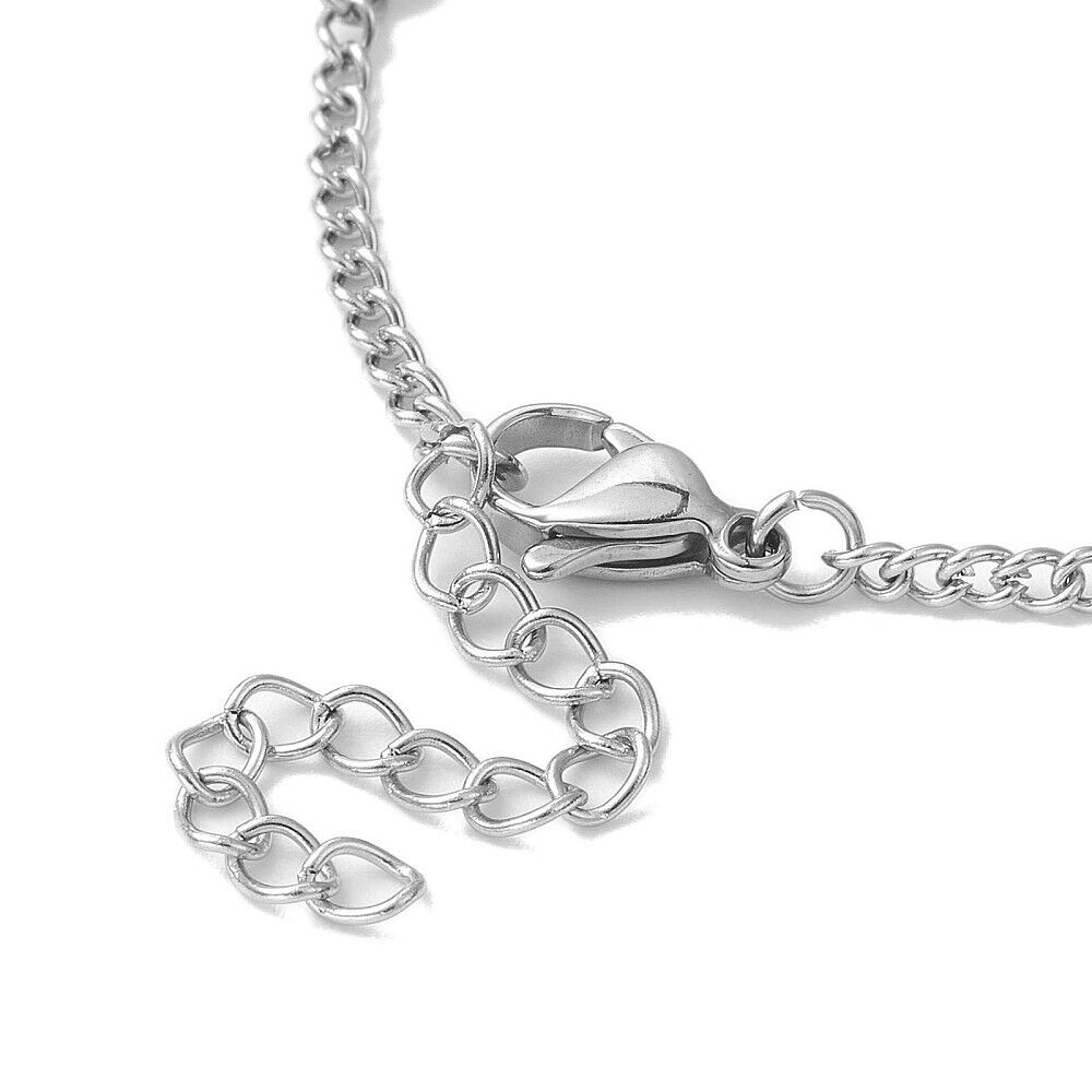 Armband Armkette mit türkisen Steinen aus Edelstahl