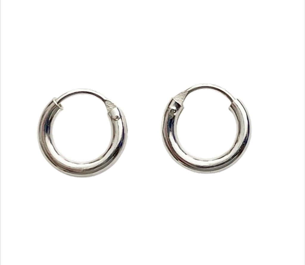Silver Classic Hoops Creolen 925 Sterling Silber – 2 mm Stärke, Ø 8 bis 70 mm