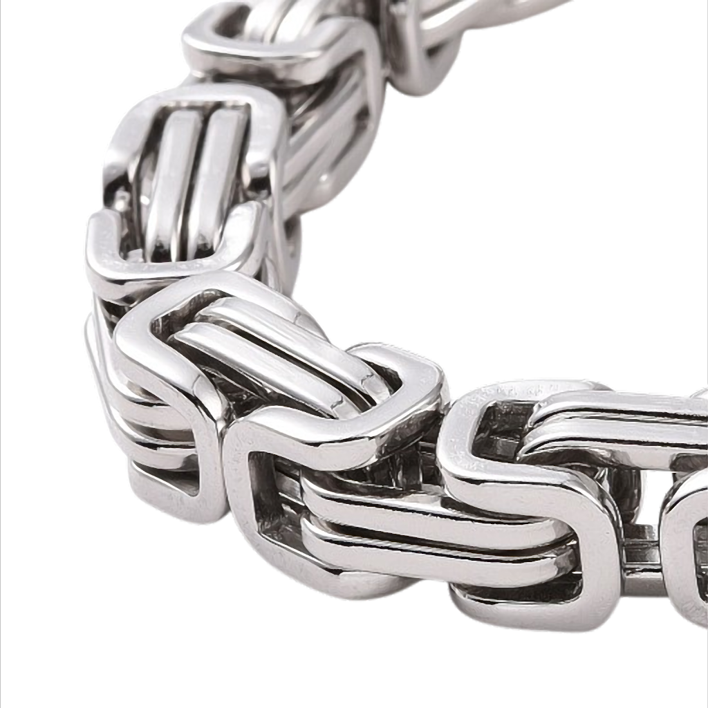 „SteelGrid“ Edelstahl Armband Königsarmband  23 cm lang, 8 mm stark